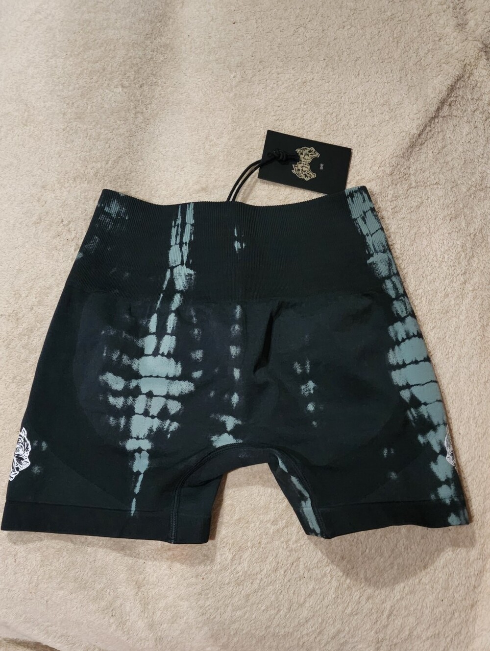 Darc Sport She Everson Seamless Shorts Jade Green Serpent tie-dye Small New